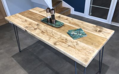 How to make a 4-6 seater dining table from reclaimed scaffold boards