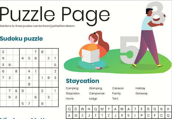 Staycation Puzzle Page
