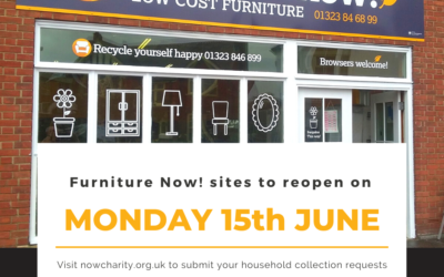 Our charitable partner Furniture Now! is set to reopen its doors to the public on Monday 15th June!