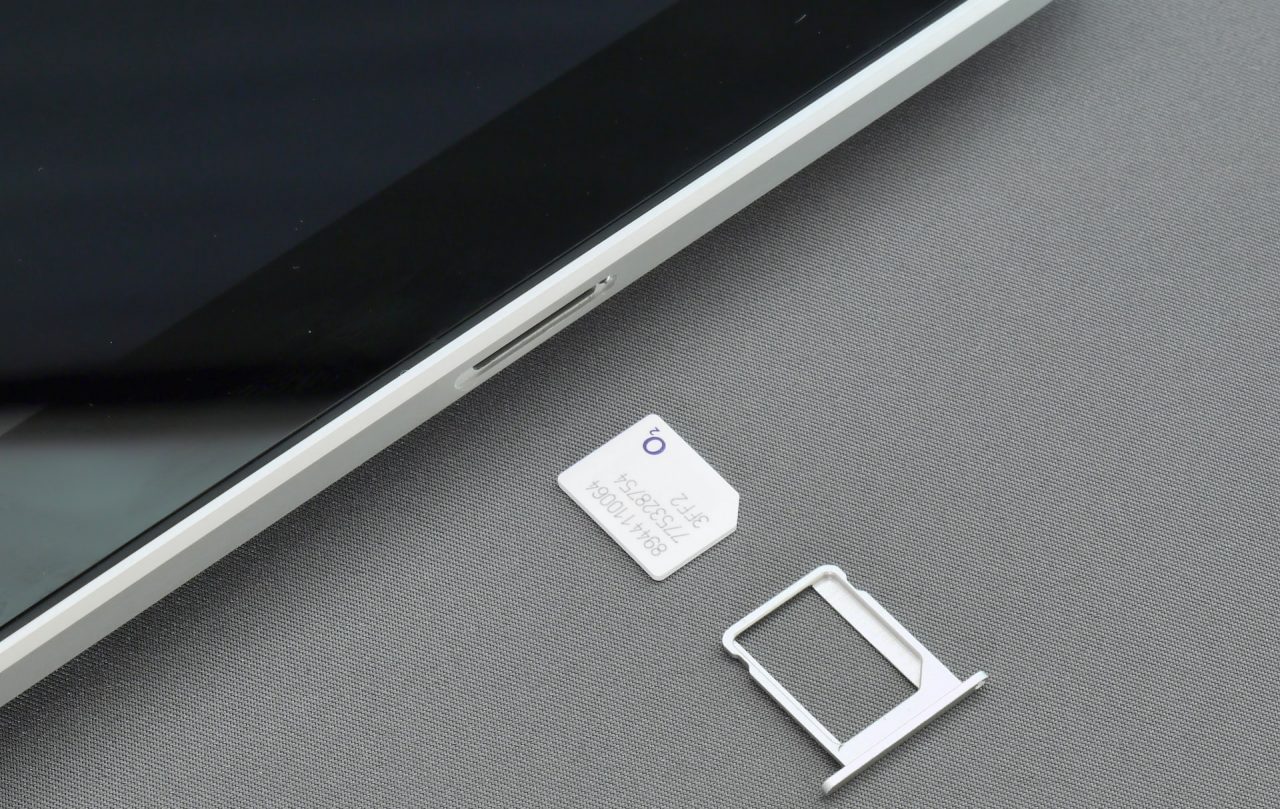 Sim card ready to be inserted