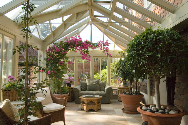 Conservatory with seating