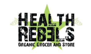 Health food store, Health Rebels, Organic Grocer and Store Logo